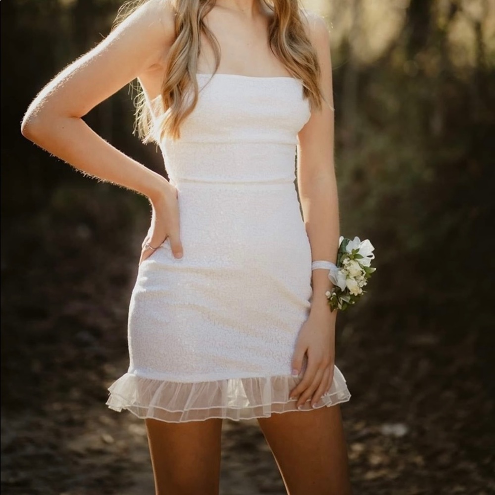 Lucy in the Sky White sequin dress Size XS